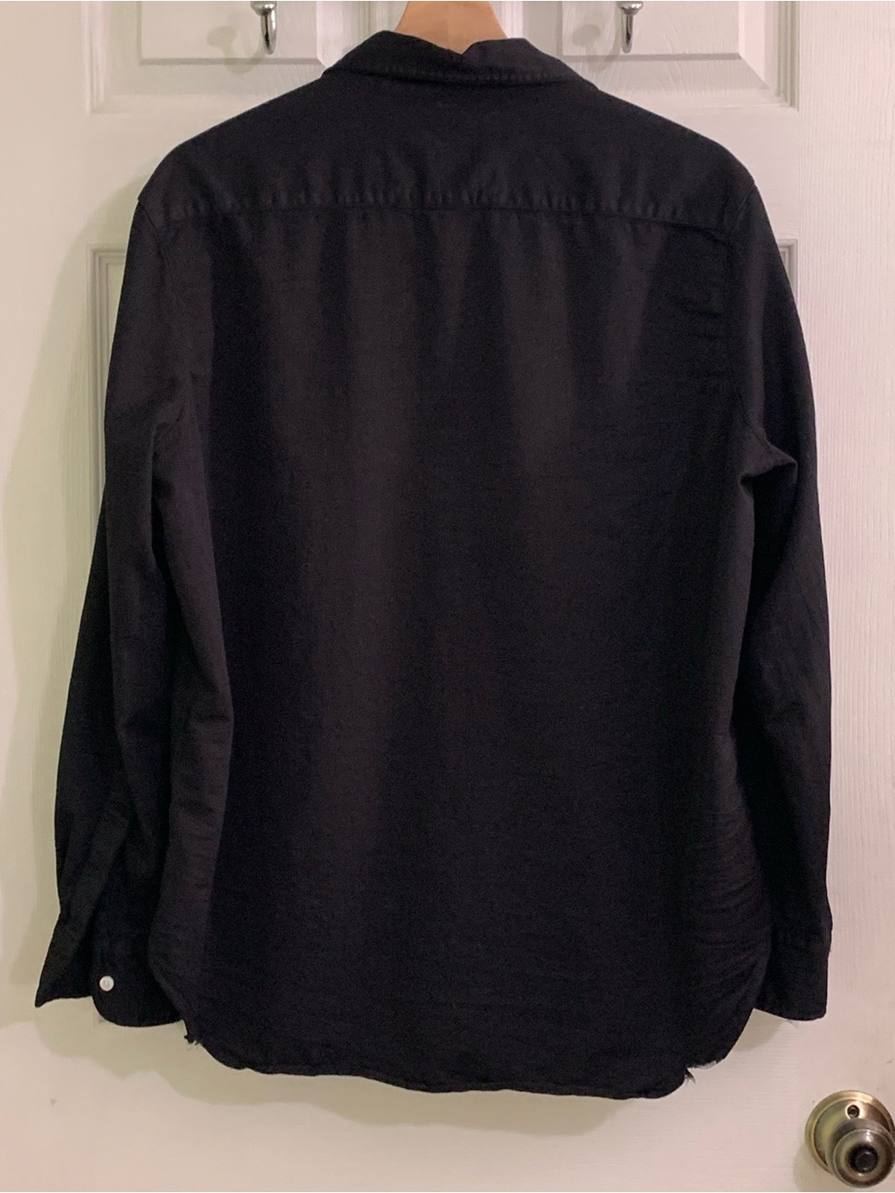 Frank & Eileen EILEEN Famous Top Button Up Long Sleeve Shirt Black Distressed - Picture 7 of 16
